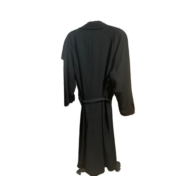 Vintage Gallery Woman Fully Lined Black Belted Trench Coat - Woman sz 22W - Picture 3 of 11